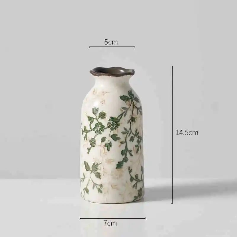 Vaso de Cerâmica Craquelado — Vaso Decorativo para Flores e Presentes