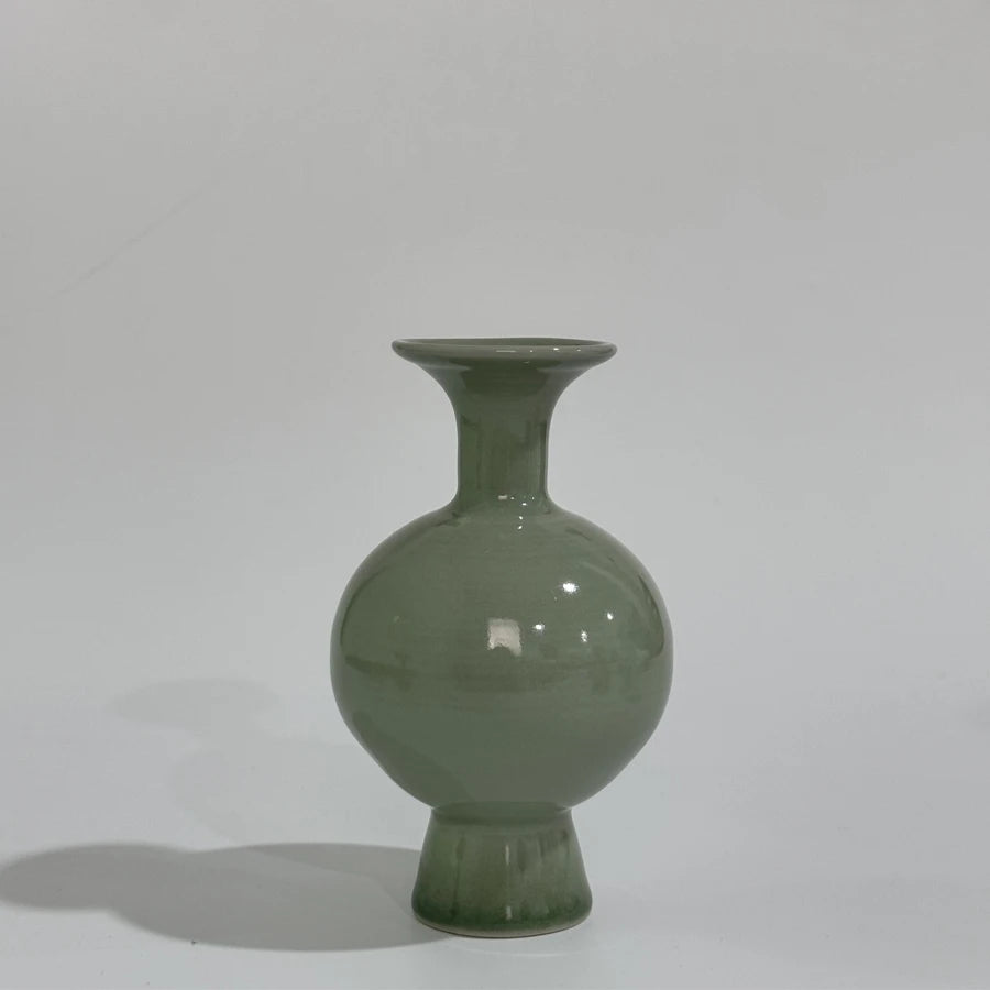 Vaso Cerâmica Simples Hidropônico — Decoração de Mesa para Sala e Jantar